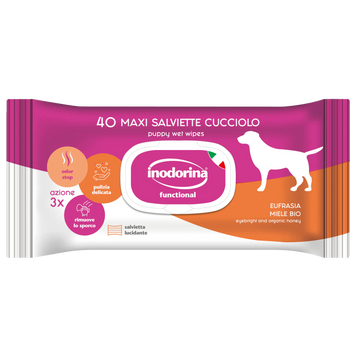 Vlhčen&eacute; obr&uacute;sky pre &scaron;teniatka Inodorina,  Inodorina Puppy Wet Wipes