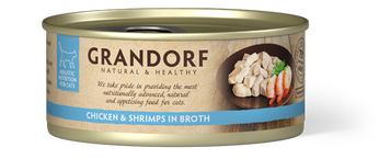 Консервы для кошек Grandorf куриная грудка с креветками| Grandorf Chicken Breast & Shrimps 70 грамм GDCW0607 фото