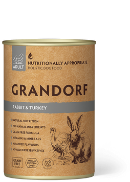 Консерва для собак Грандорф з кроликом та індичкою | Grandorf Rabbit & Turkey 400 грам GDDW1340 фото